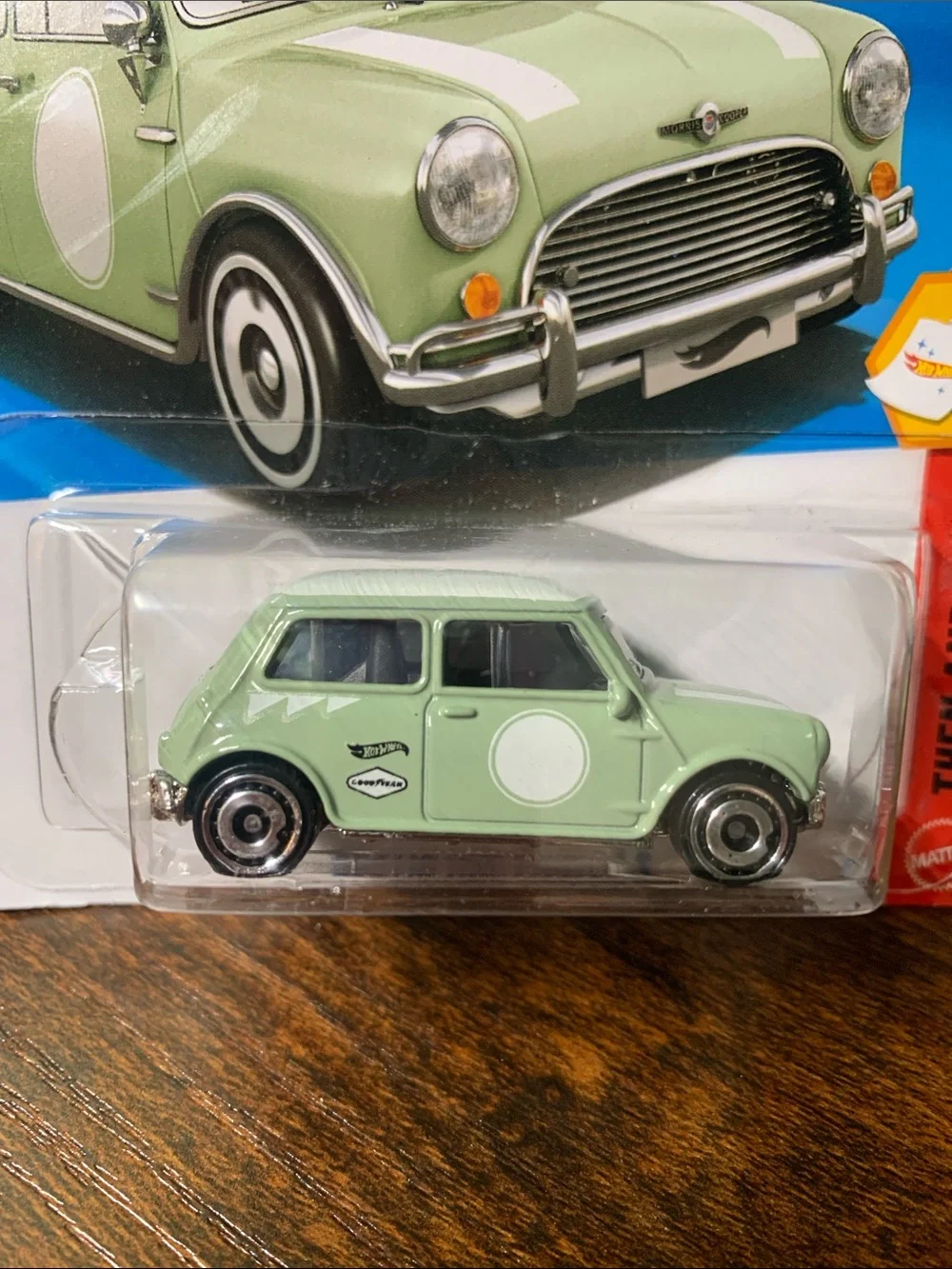 Hot Wheels Light Green Mini Cooper Die-Cast Toy Car